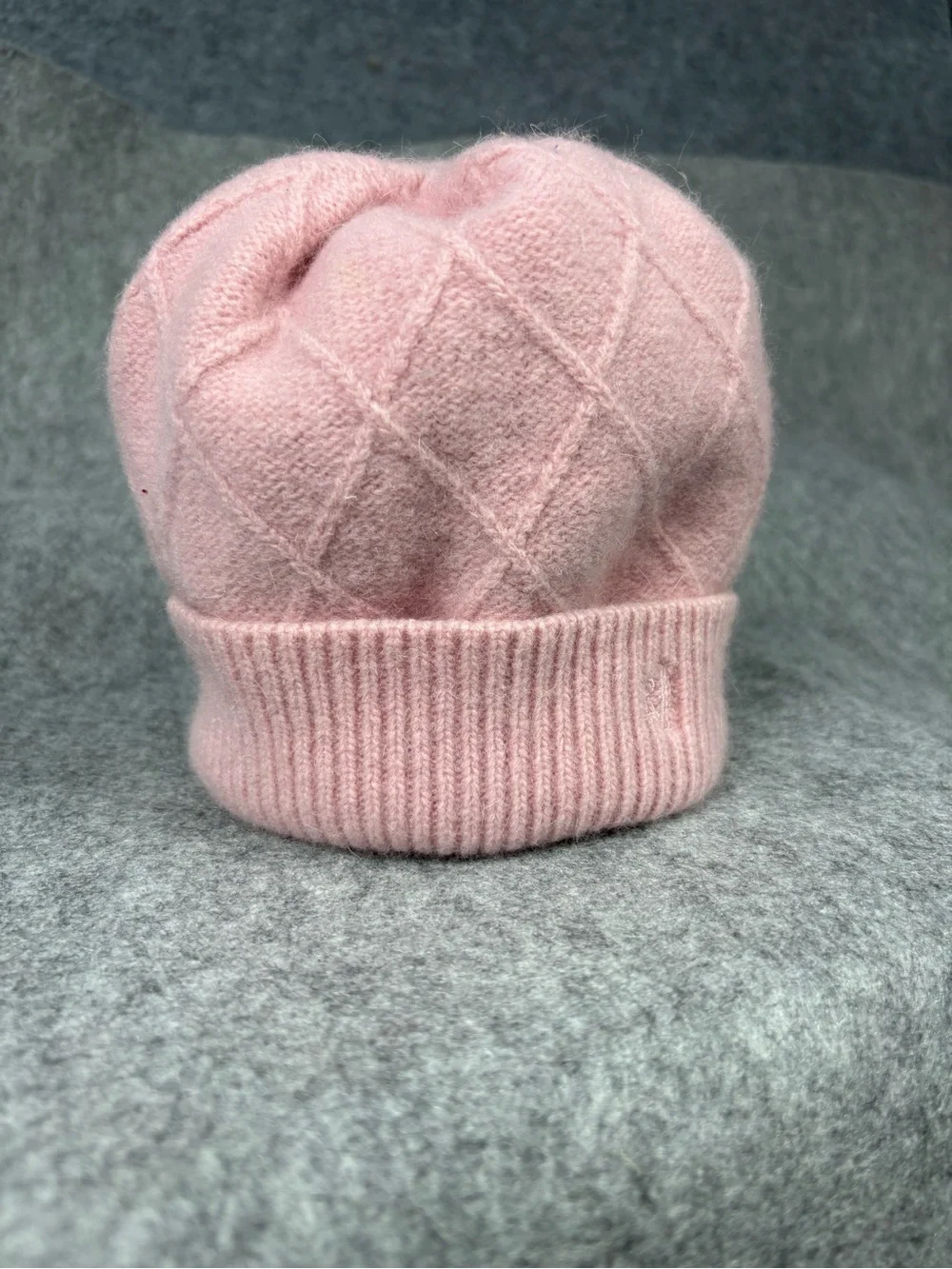 Lauren Ralph Lauren Youth Pink Wool Rabbit Hair Knit Beanie Hat